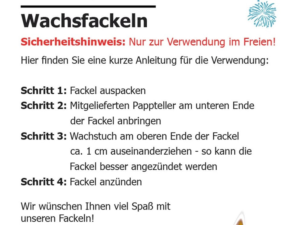 Nico Wachsfackel 60cm