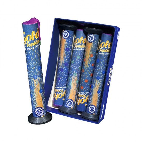 Funke Gold Fontänen mit Farbsternen