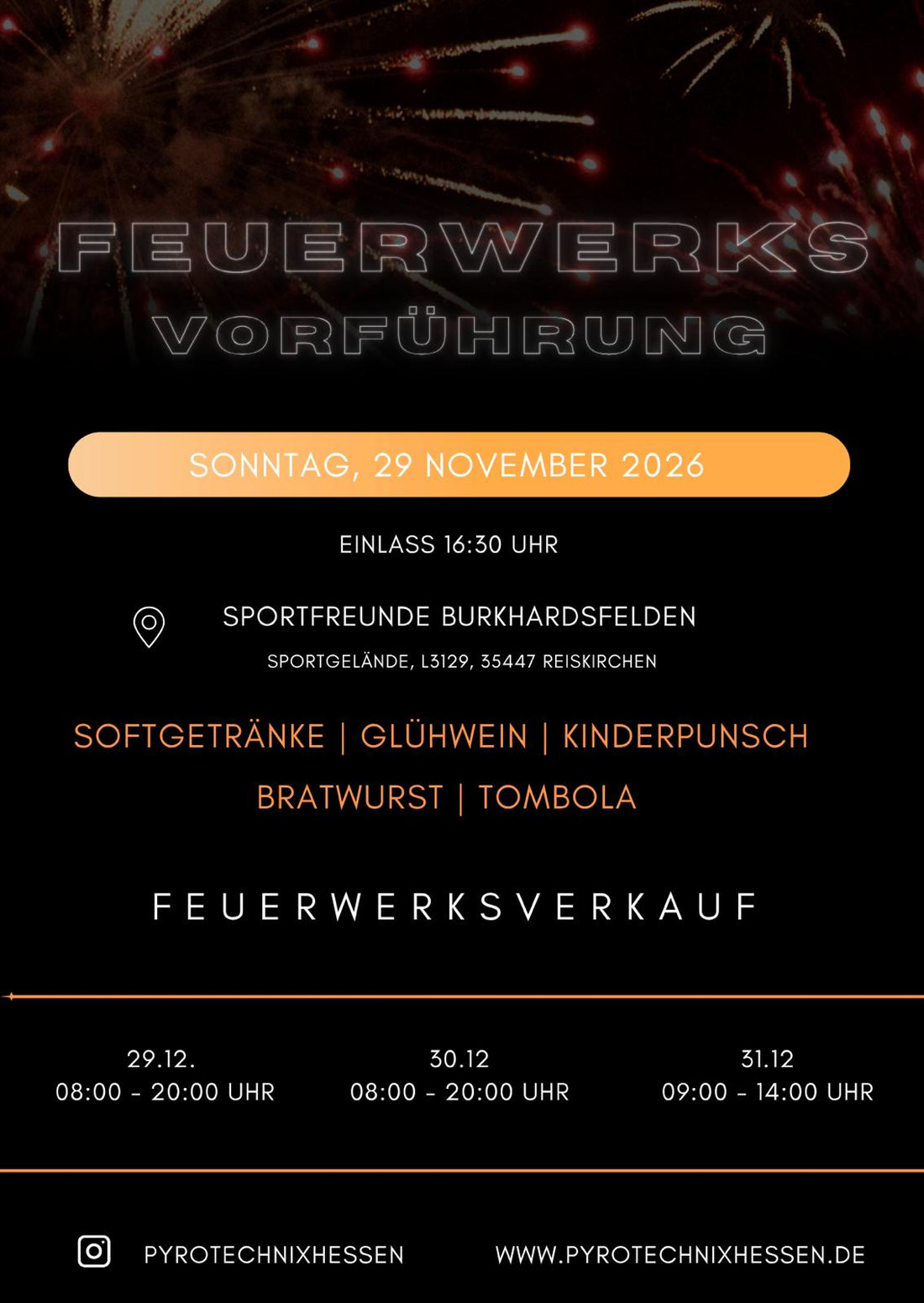 Feuerwerk Produktvorführung 2026