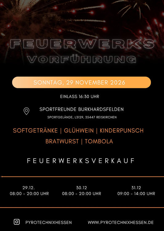 Feuerwerk Produktvorführung 2026